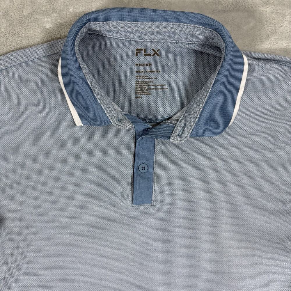 FLX Polo Mens Size Medium Urban Commuter Short Sleeve Golf